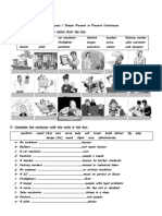 Present Continuous Present Simple Vs Present Conti Tests