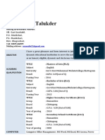 Resume of MD. Yousuf Talukder: Mailing &permanent Address