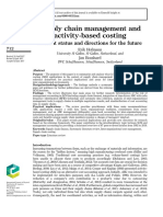 Supply Chain Management and Activity-Based Costing: Current Status and Directions For The Future