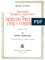 Alsina-Tratado Teórico Práctico de Derecho Procesal Civil y Comercial-T 6-Juicios Especiales-2a Ed. 1963