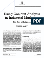 Conjoint Analysis in Industrial Market