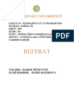 Referat: Bakl Biznes Universiteti