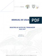 Manual de Usuario Registro de Datos Del Trabajador v2 - Julio - 2018