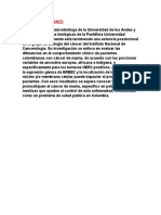 Microbióloga estudia cáncer de mama en Colombia