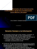 Estado de La Normativa de La Comunicación e Información Desde Las Constituciones Casos Bolivia y Ecuador