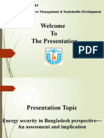 Welcome To The Presentation: Course No: MDPS 5203 Course Name: Resource Management & Sustainable Development