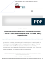 RUTA CRITICA _ Conceptos Elementales en la Gestión de Proyectos _ Tutoriales al Día - Ingeniería Civil