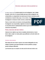 Ensayo Sobre El Proceso Adecuado para Elaborar Un Marco Teórico