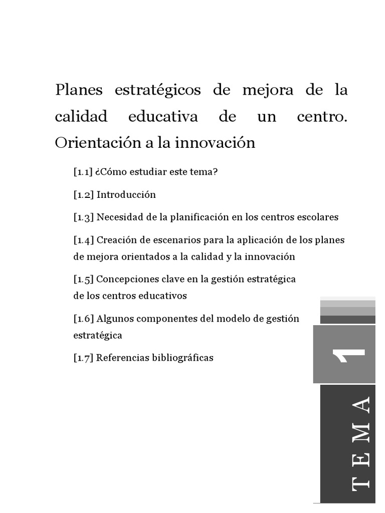 Gestion de Calidad en Centros Educativos | PDF | Planificación | Liderazgo