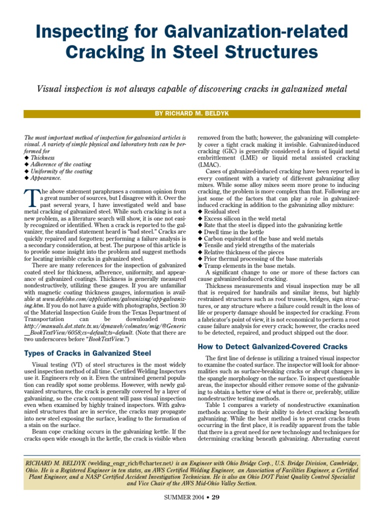 Cracking in Steel Structures | PDF