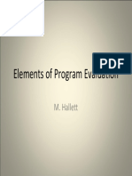 Elements of Program Evaluation