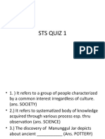 STS QUIZ 1 KEY TERMS
