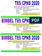 PARE TES CPNS 2020 LEWAT BIMBEL