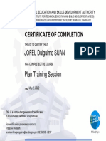 Sample Certificate of Completion (TOP)