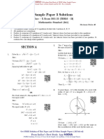 Sample Paper 3 Solutions: Class - X Exam 2021-22 (TERM - II) Mathematics Standard