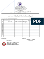 Learners Daily Rapid Health Check