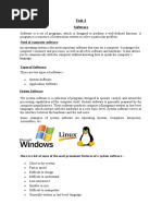 Unit-3 Software: Need of Computer Software