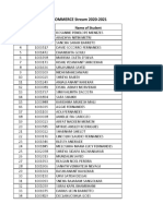 Merit List For COMMERCE Stream 2020-2021: Sr. No. Prospectus No. Name of Student