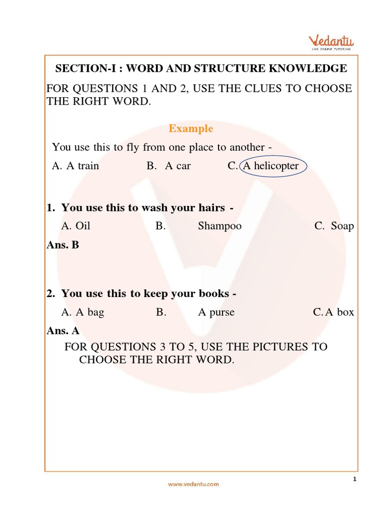 Class 2 English Olympiad Sample Paper | PDF | Art
