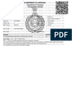 Haryana Govt Checkpost Tax Receipt