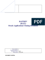 Raitdev (RAIT) Oracle Applications Cloning Document: Project Number: Document Reference: Document Version: Date of Issue