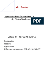 VC++ Seminar: Topic: Visual C++ For Windows CE - by Diksha Waghmare