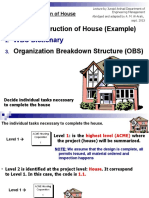 WBS-Construction of House (Example) Organization Breakdown Structure (OBS)