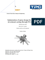 Optimization of sprue design