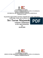 Sri Tarun Majumder, IRS: Assistant Commissioner On His Superannuation On 30.09.2020