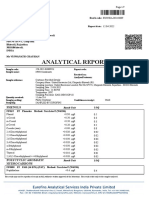 Analytical Report for MVR Condensate Sample