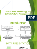 Topic - Green Technology and ENVIRONMENT Management