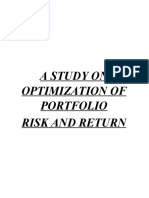 A Study On Optimization of Portfolio Risk and Return
