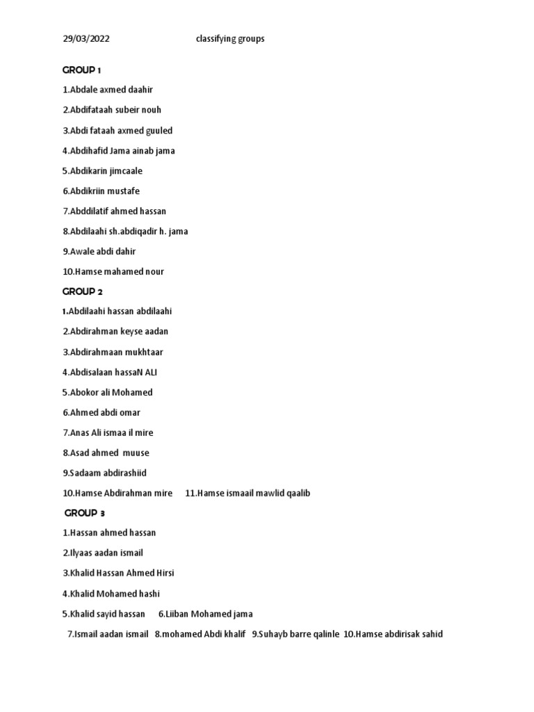 GROUPS | PDF