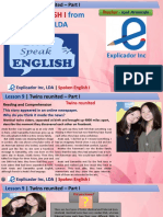 Lesson 9 - Spoken English I - Sept, 2021