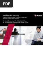 Mobility and Security: Dazzling Opportunities, Profound Challenges