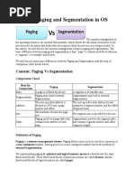 5.1 Paging and Segmentation in OS