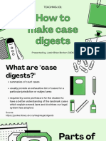 How To Make Case Digests