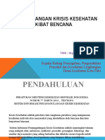 PENANGGULANGAN KRISIS KESEHATAN AKIBAT BENCANA - Drg. Hj. Lutfiah, MKM