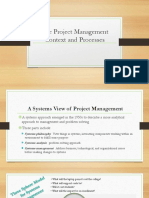 The Project Management Context and Processes