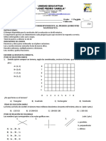 Evaluación de Matemática del Primer Quimestre