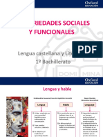 Las Variedades Sociales y Funcionales