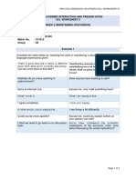 Lpe2301 Academic Interaction and Presentation SCL Worksheet 6 Week 6 (Maintaining Discussion)