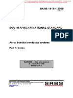 SANS 1418-1 2009 Aerial Bundled Conductor Systems - Part 1 Cores