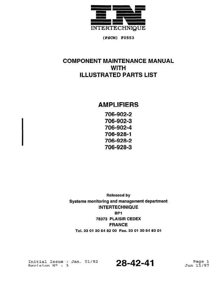 Component Maintenance Manual With Illustrated Parts List PDF