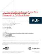 CE Certificate The Mouth Body Connection How Oral Fluid Diagnostics Will Impact The Management of Periodontal Disease AGDPACE