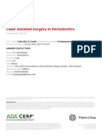 CE Certificate Laser Assisted Surgery in Periodontics ADACERP