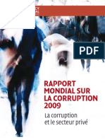 Transparency International, Rapport Mondial Sur La Corruption 2009. La Corruption Et Le Secteur Privé