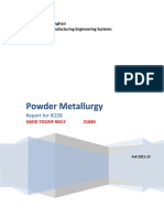 Powder Metallurgy: Report For IE228