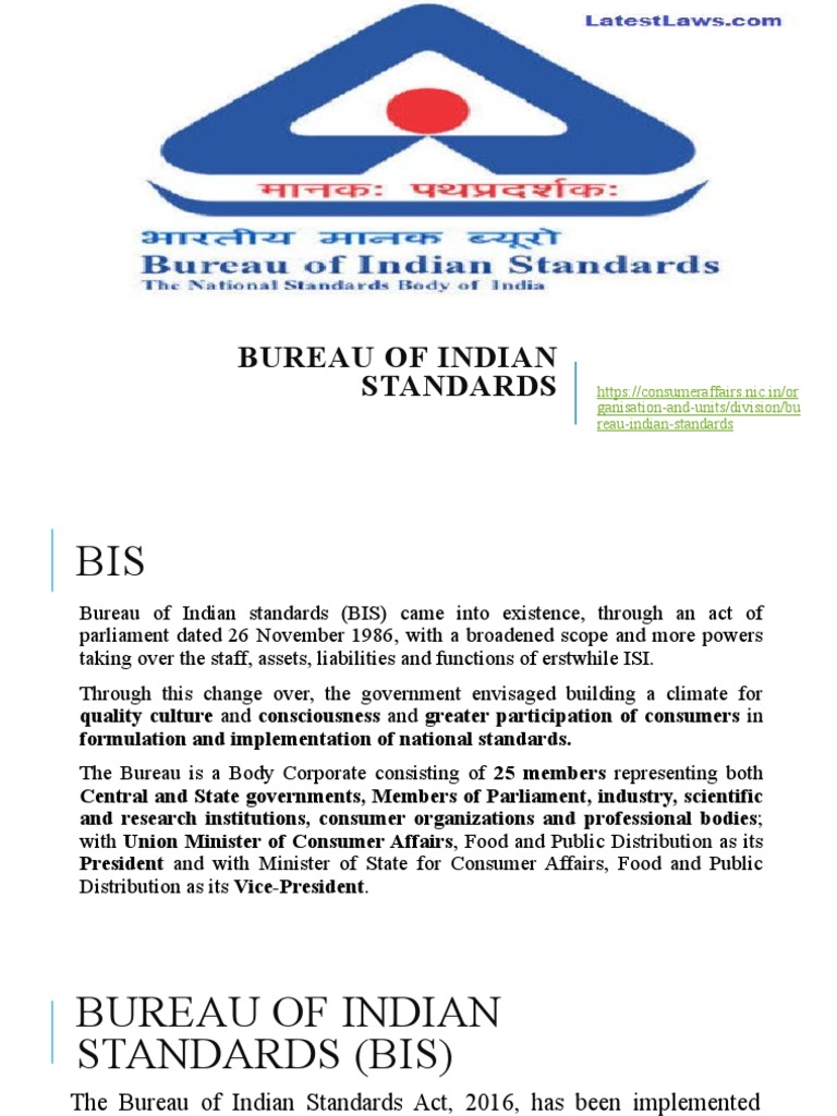Unit - V Bureau of Indian Standards | PDF | International ...