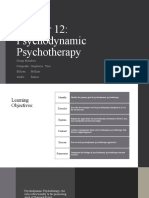 Psychodynamic Psychotherapy: Group Members: Comprado Guipitacio Tura Billiran Mellijor Aballe Ramos